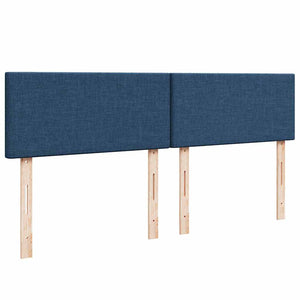 Ottoman Bett mit Matratze & LEDs Blau 160x200