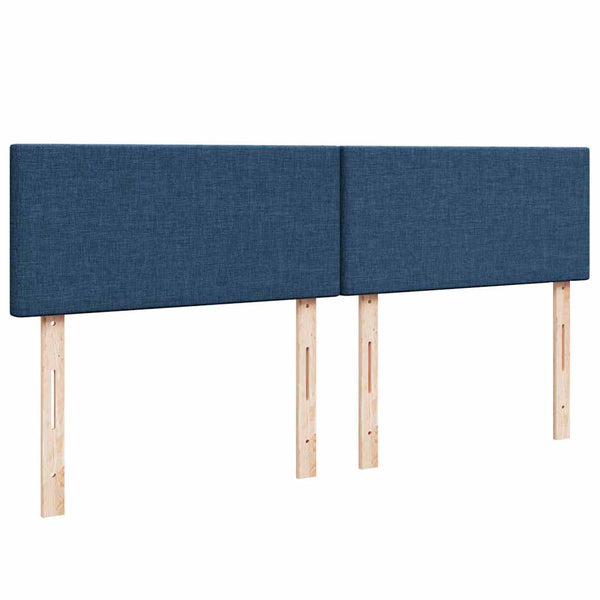 Ottoman Bett mit Matratze & LEDs Blau 160x200