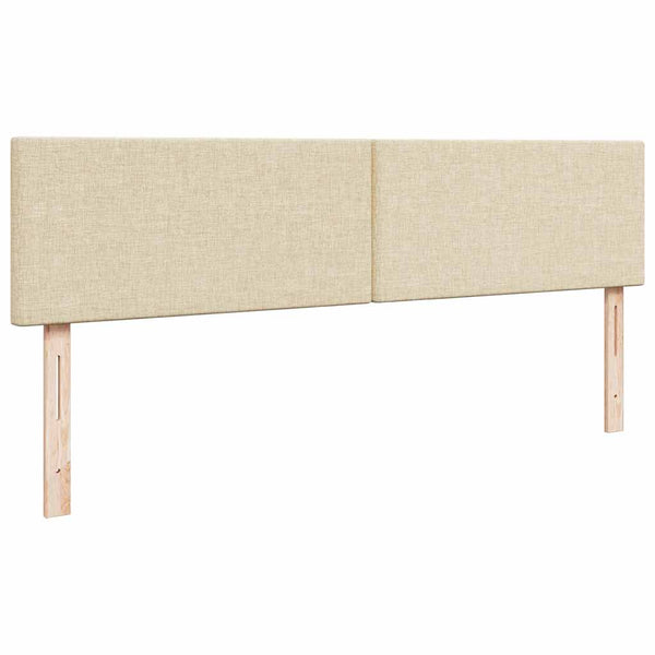 Ottoman Bett mit Matratzen & LEDs Creme 200x200 cm