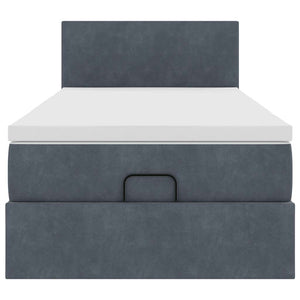 Ottoman Bett mit Matratze & LEDs 80x200 cm