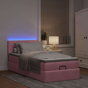 Ottoman Bett mit Matratze Rosa 90x190 cm