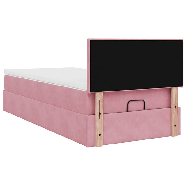 Ottoman Bett mit Matratze Rosa 90x190 cm