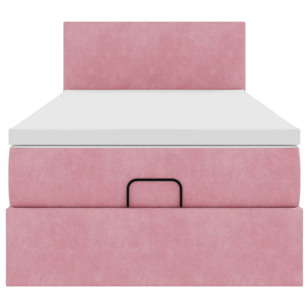 Ottoman Bett mit Matratze Rosa 90x190 cm
