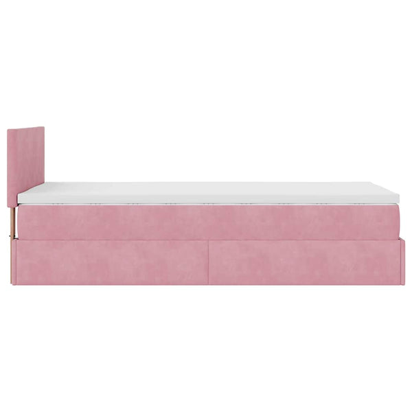 Ottoman Bett mit Matratze Rosa 90x200 cm