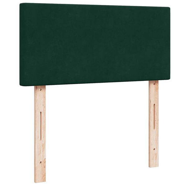 Ottoman Bett mit Matratze & LEDs Dunkelgrün