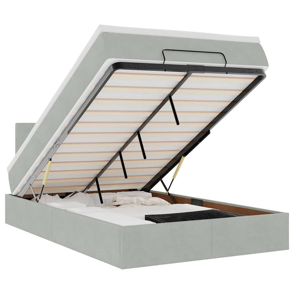 Ottomane Bett mit Matratze & LEDs 120x190 cm