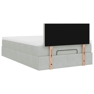 Ottomane Bett mit Matratze & LEDs 120x190 cm