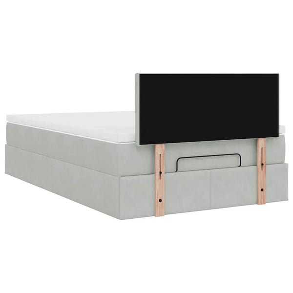 Ottomane Bett mit Matratze & LEDs 120x190 cm