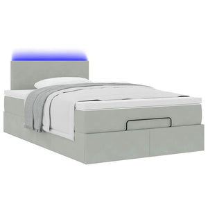 Ottomane Bett mit Matratze & LEDs 120x190 cm