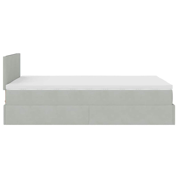 Ottomane Bett mit Matratze & LEDs 120x190 cm