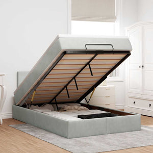 Ottomane Bett mit Matratze & LEDs 120x190 cm