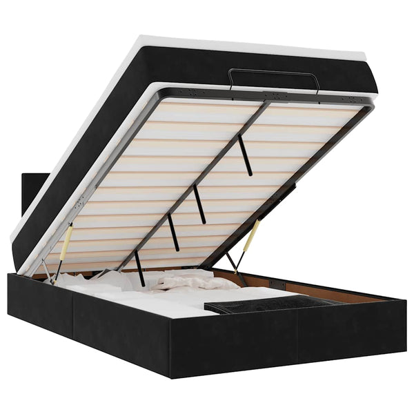 Ottomane Bett mit Matratze & LEDs 120x190cm