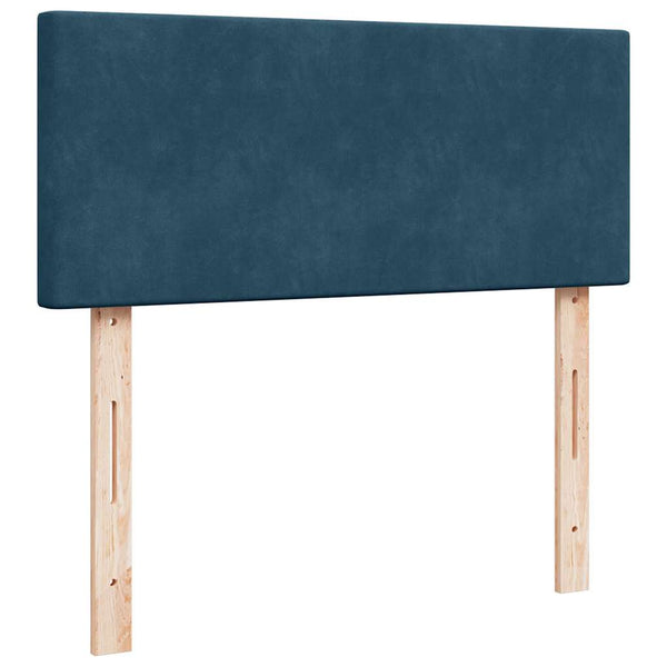 vidaXL Ottoman Bed with Mattress & LED Dark Blue 120x190 cm Velvet