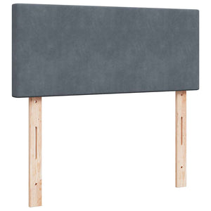 vidaXL Ottoman Bed with Mattress & LEDs Dark Grey 120x200 cm Velvet