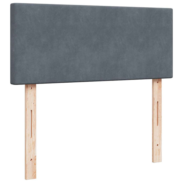vidaXL Ottoman Bed with Mattress & LEDs Dark Grey 120x200 cm Velvet