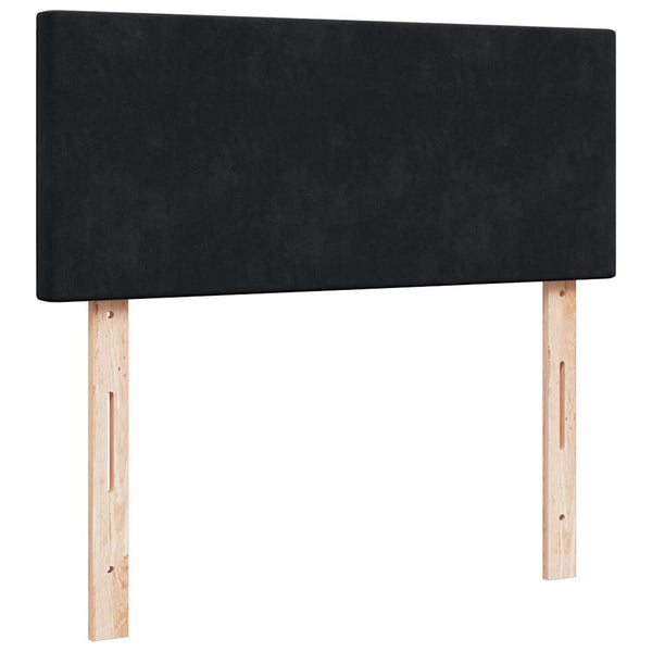 vidaXL Ottoman Bed with Mattress & LEDs Black 120x200 cm Velvet