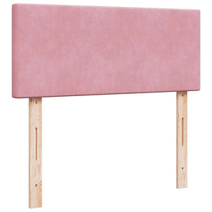 vidaXL Ottoman Bed with Mattress & LEDs Pink 120x200 cm Velvet