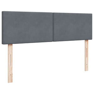 vidaXL Ottoman Bed with Mattress & LED Lights Dark Grey 140x200 cm Velvet