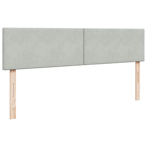 vidaXL Ottoman Bed with Mattress & LED Lights Light Grey 160x200 cm Velvet