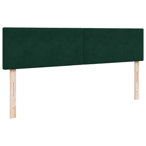 vidaXL Ottoman Bed with Mattress & LEDs Dark Green 160x200 cm Velvet