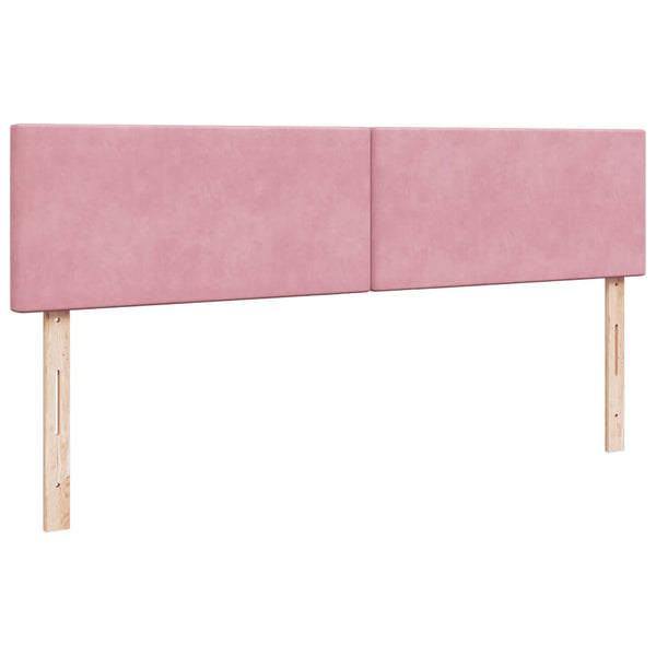 vidaXL Ottoman Bed with Mattress & LED Pink 160x200 cm Velvet