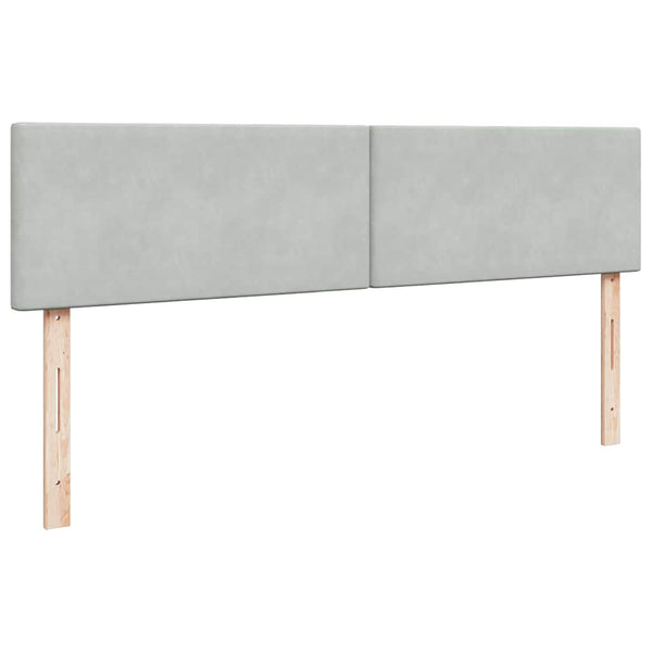 vidaXL Ottoman Bed with Mattress & LED Lights Light Grey 180x200 cm Velvet