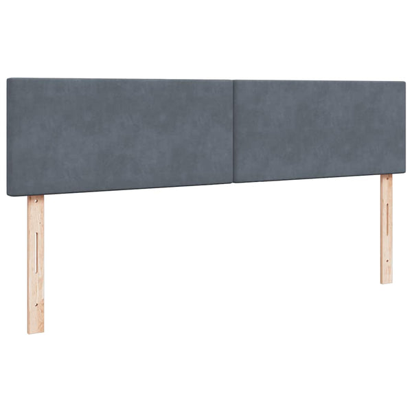 vidaXL Ottoman Bed with Mattress & LEDs Dark Grey 180x200 cm Velvet