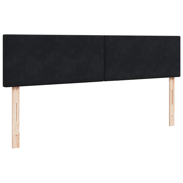 vidaXL Ottoman Bed with Mattress & LED Black 180x200 cm Velvet