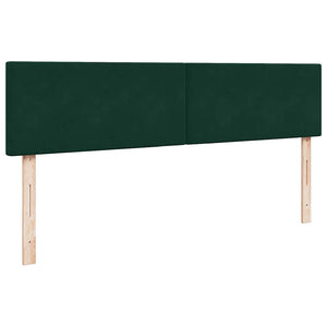 vidaXL Ottoman Bed with Mattress & LEDs Dark Green 180x200 cm Velvet