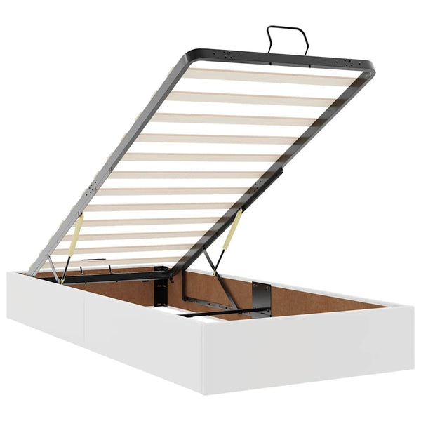 vidaXL Ottoman Bed with Mattresses & LEDs White 160x200 cm Faux Leather