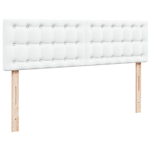 vidaXL Ottoman Bed with Mattresses & LEDs White 160x200 cm Faux Leather