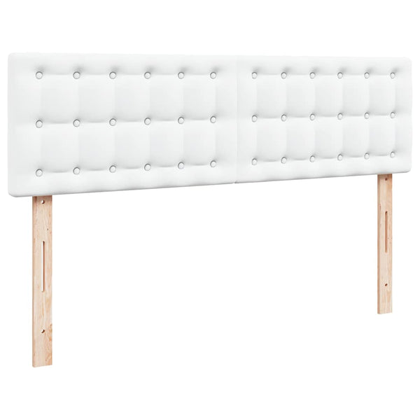 vidaXL Ottoman Bed with Mattresses & LEDs White 160x200 cm Faux Leather