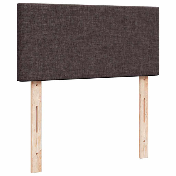 vidaXL Ottoman Bed with Mattresses & LEDs Dark Brown 160x200 cm Fabric