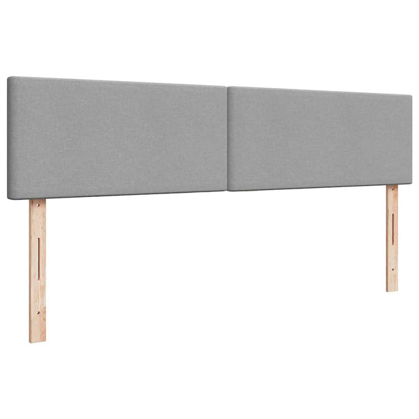 Ottoman Bett mit Matratzen & LEDs Hellgrau 180x200 cm
