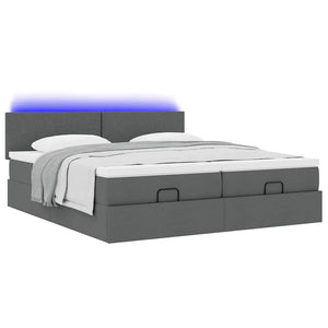 Ottoman Bett mit Matratzen & LEDs 180x200 cm