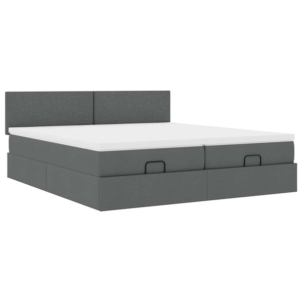 Ottoman Bett mit Matratzen & LEDs 180x200 cm