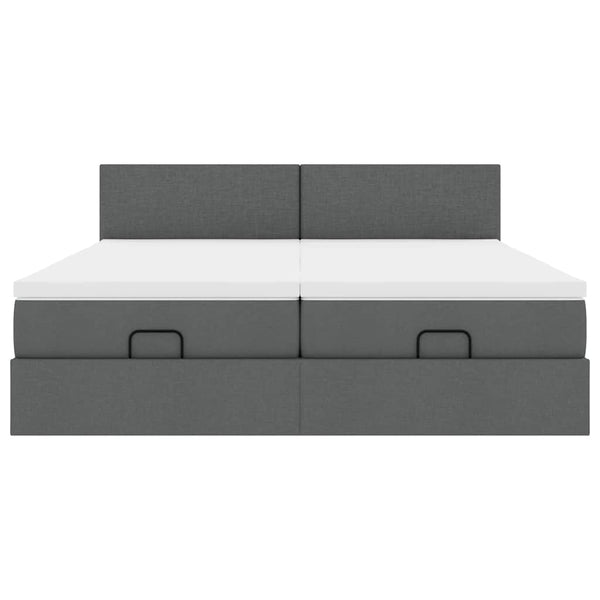 Ottoman Bett mit Matratzen & LEDs 180x200 cm