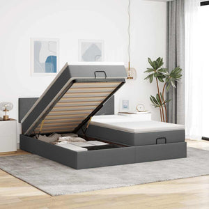 Ottoman Bett mit Matratzen & LEDs 180x200 cm