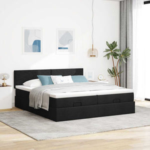 Ottoman Bett mit Matratzen & LEDs 180x200 cm