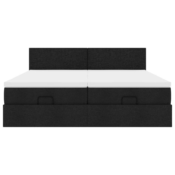 Ottoman Bett mit Matratzen & LEDs 180x200 cm