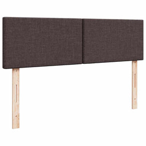 Ottoman Bett mit Matratzen & LEDs Dunkelbraun 180x200 cm