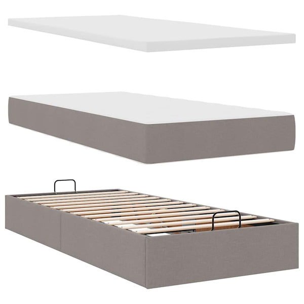 Ottoman Bett mit Matratzen & LEDs 180x200 cm