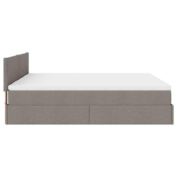 Ottoman Bett mit Matratzen & LEDs 180x200 cm