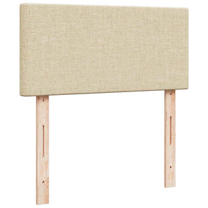 Ottoman Bett Creme mit Matratzen & LEDs 180x200
