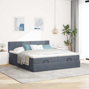 Ottoman Bett mit Matratzen & LEDs 160x200 cm