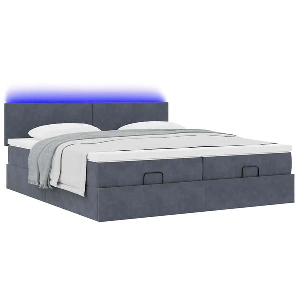 Ottoman Bett mit Matratzen & LEDs 160x200 cm