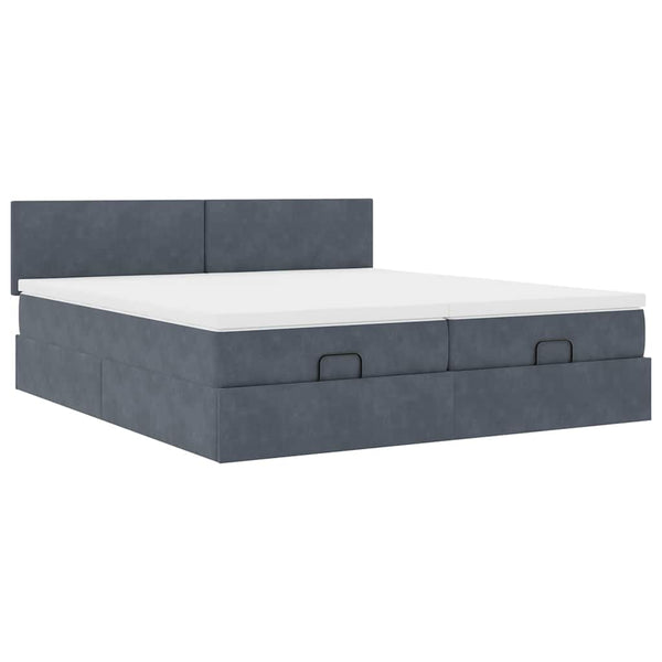 Ottoman Bett mit Matratzen & LEDs 160x200 cm