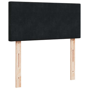 Ottoman Bett mit Matratzen & LEDs 160x200 cm Samt Schwarz