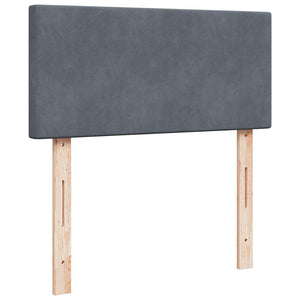 Ottoman Bett mit Matratzen & LEDs 180x200cm Dunkelgrau Samt