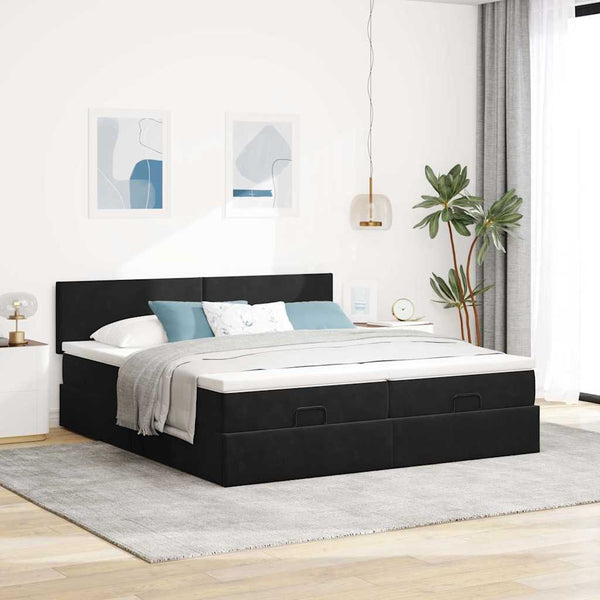 Ottoman Bett mit Matratzen & LEDs 180x200cm